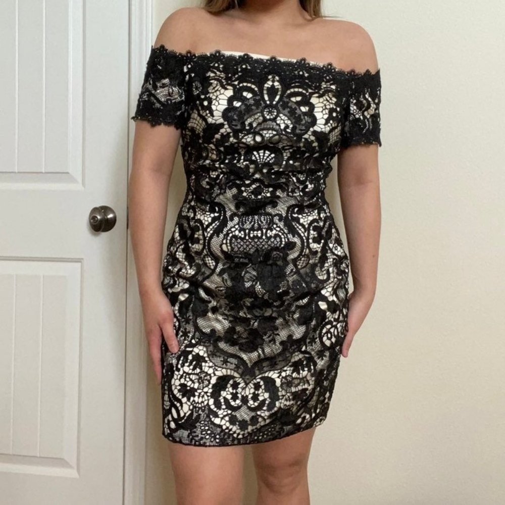 Black Lace Cocktail Dress